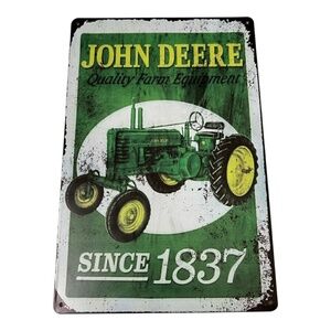 John Deere Tractor Metal Sign